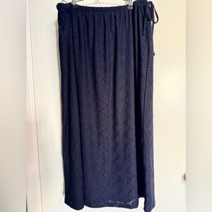 Vero Moda Navy Eyelet Skirt